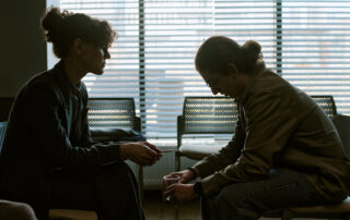 female therapist with client